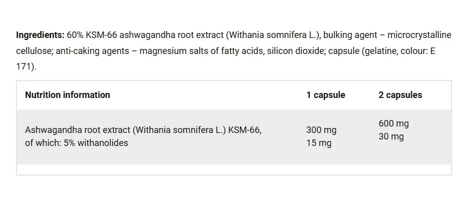 Ashwagandha 600 Sport – 60 kapsler - Billede 2