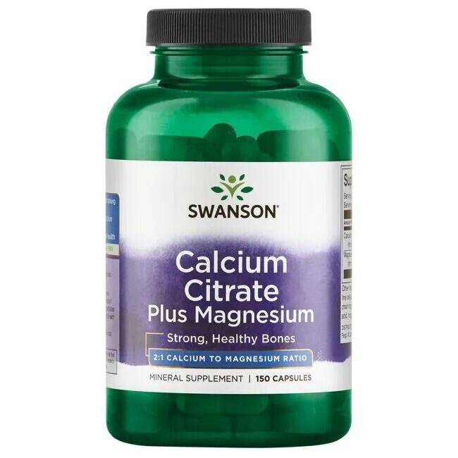 Kalciumcitrat med magnesium – 150 kapsler – Nuvalia