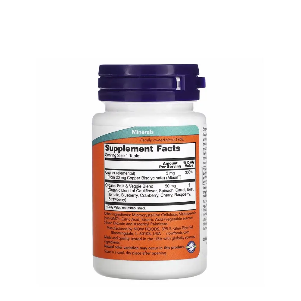 Copper Glycinate – 120 tab - Billede 2
