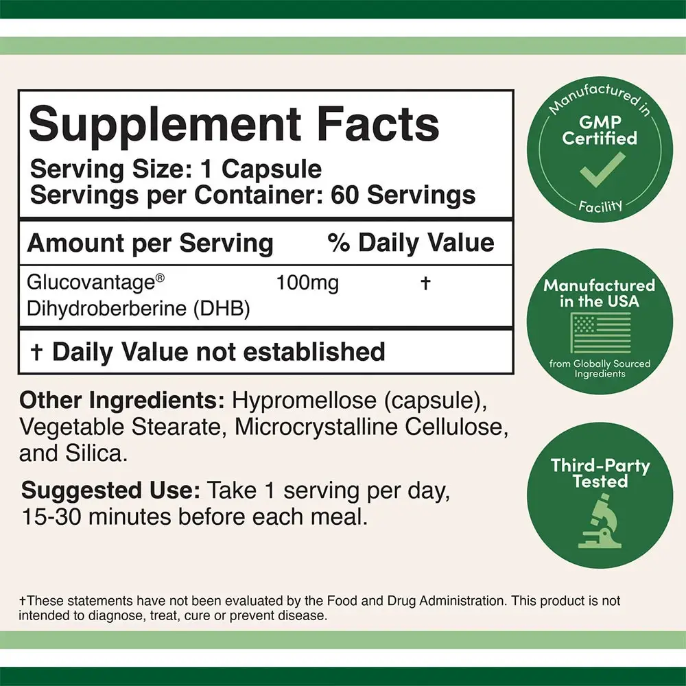 Double Wood Supplements Dihydroberberine (60 Kapsler) - Billede 2