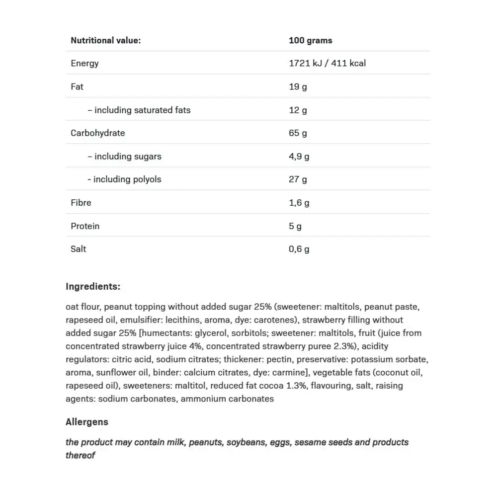Jordnøddesmør med jordbærgelé – 128 g – Nuvalia