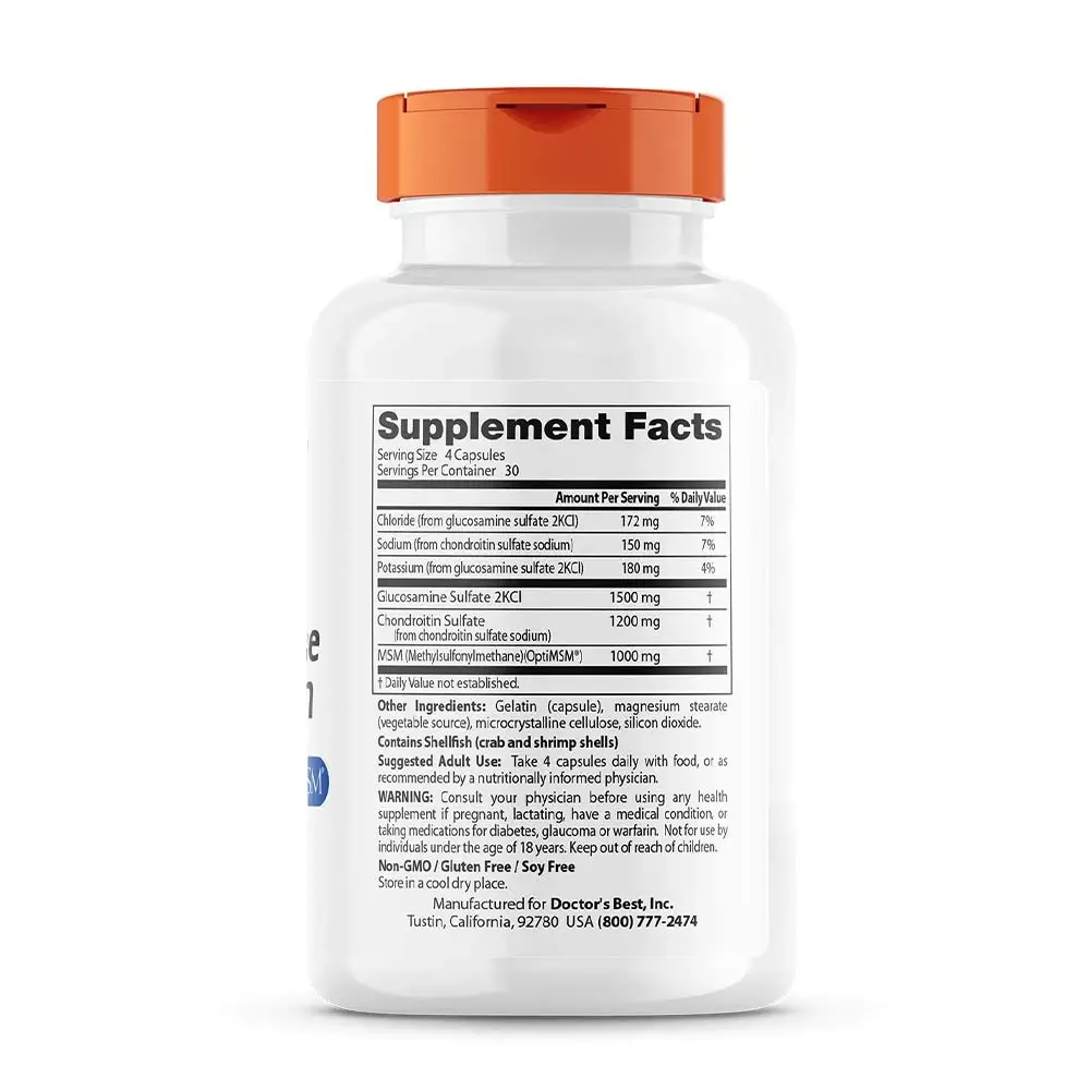 Glucosamine Chondroitin MSM with OptiMSM – 120 kapsler - Billede 2