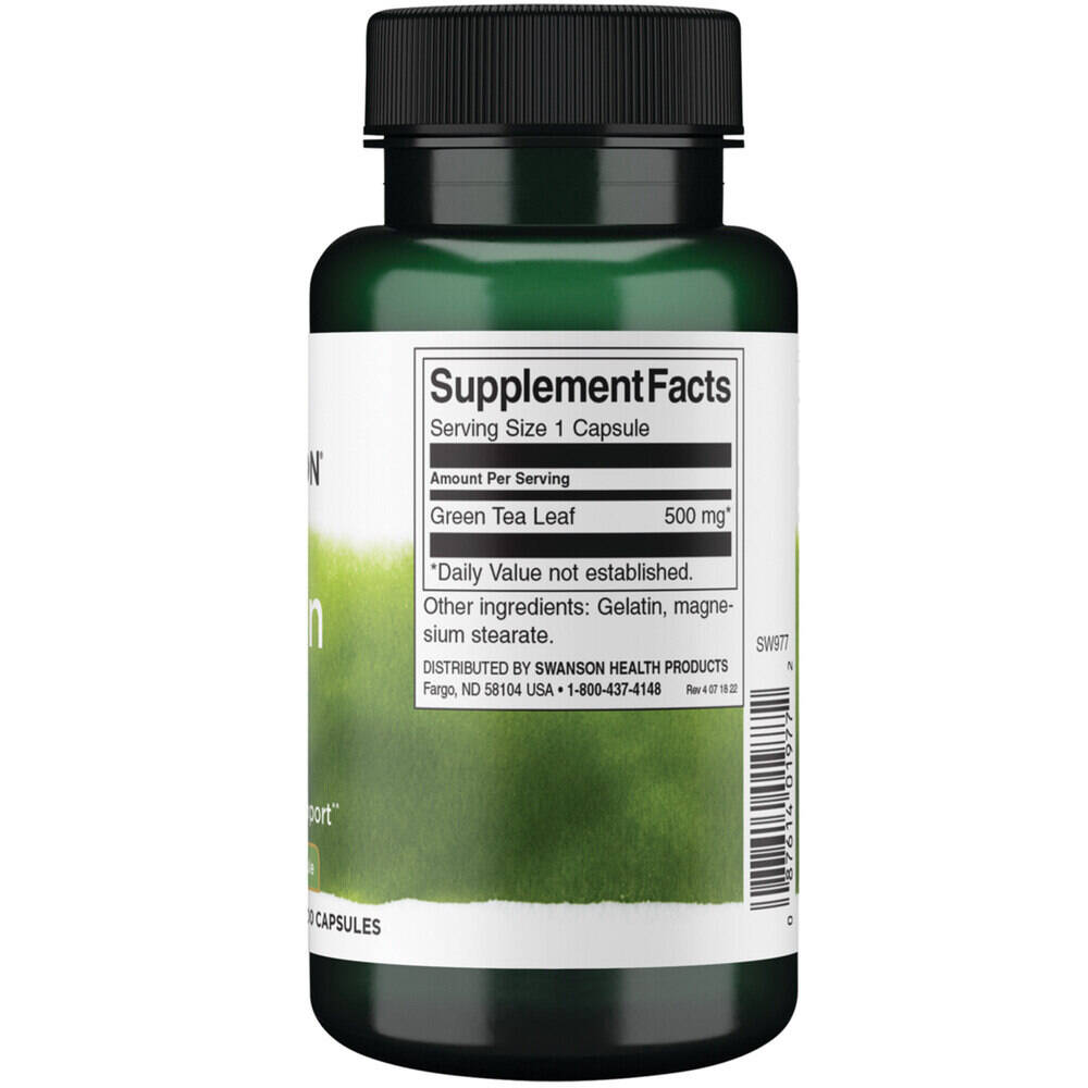 Grøn Te, 500mg – 100 kapsler - Billede 3
