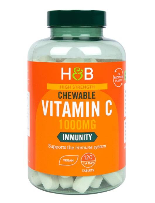 Tyggetabletter med højt indhold af C-vitamin