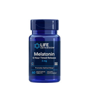 Life Extension – Melatonin med 6-timers forsinket frigivelse (3 mg) (60 vegetabilske tabletter) – Nuvalia