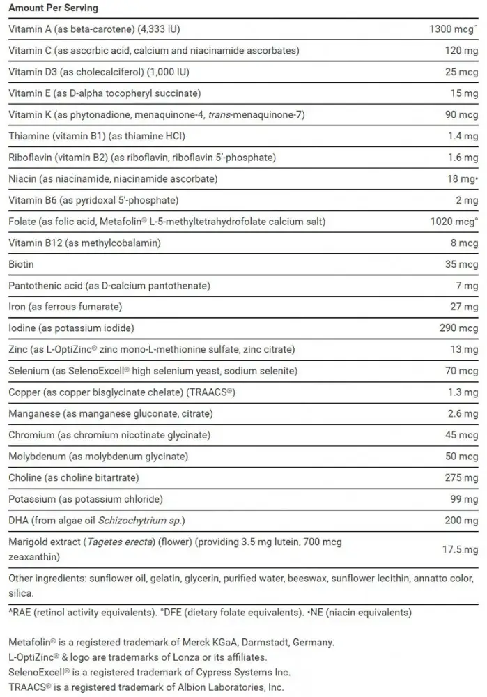 Life Extension – Prenatal Advantage (120 Softgels) - Billede 2