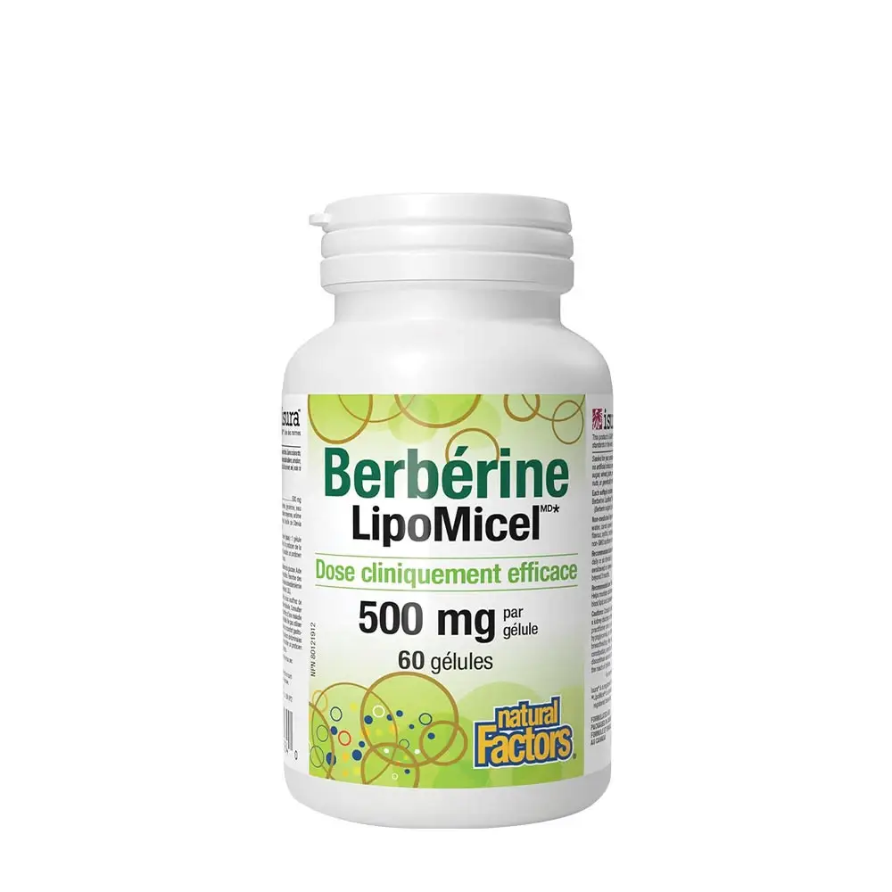 Natural Factors Berberine LipoMicel Matrix (60 bløde kapsler) - Nuvalia