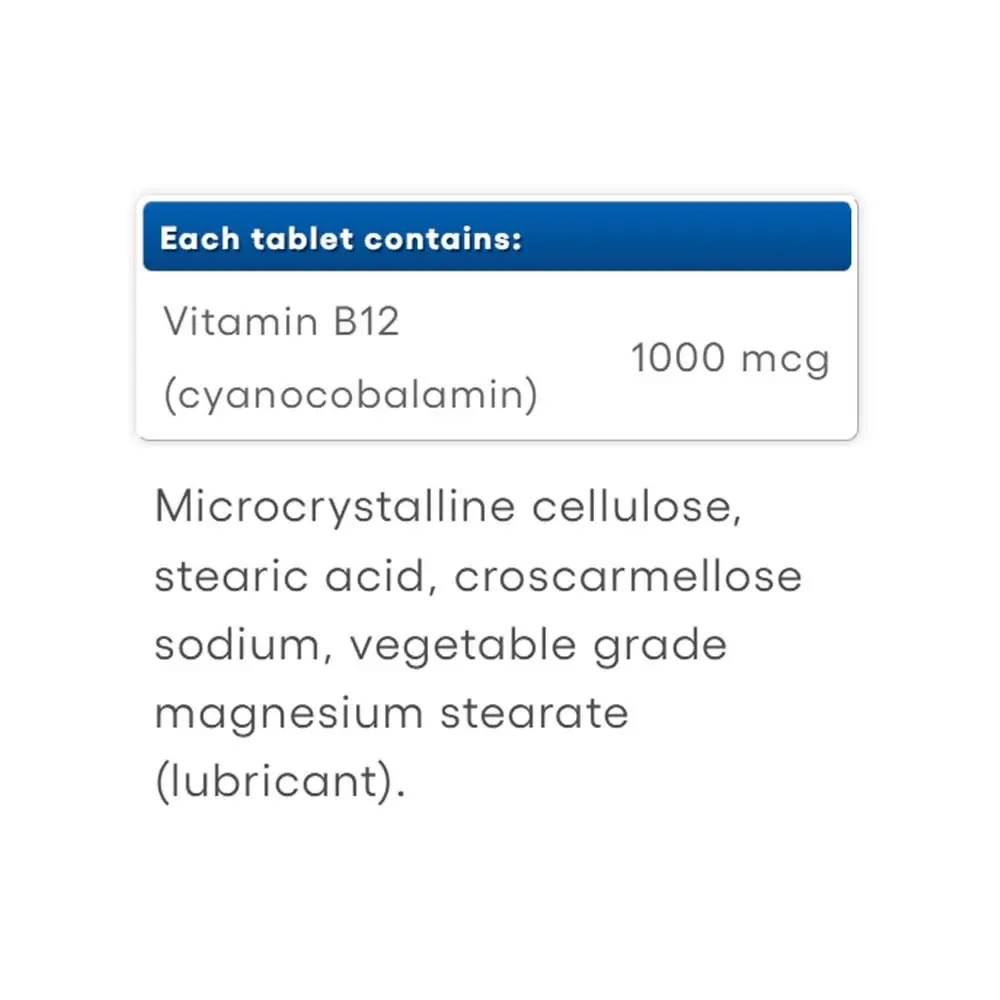 Natural Factors Vitamin B12 1000 mcg (90 Tabletter) - Billede 2
