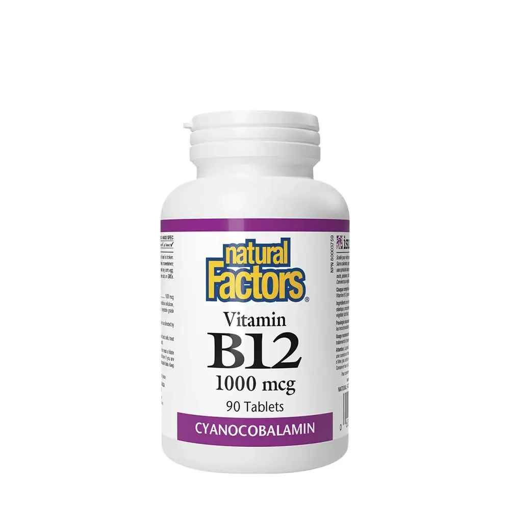 Natural Factors Vitamin B12 1000 mcg (90 tabletter) - Nuvalia
