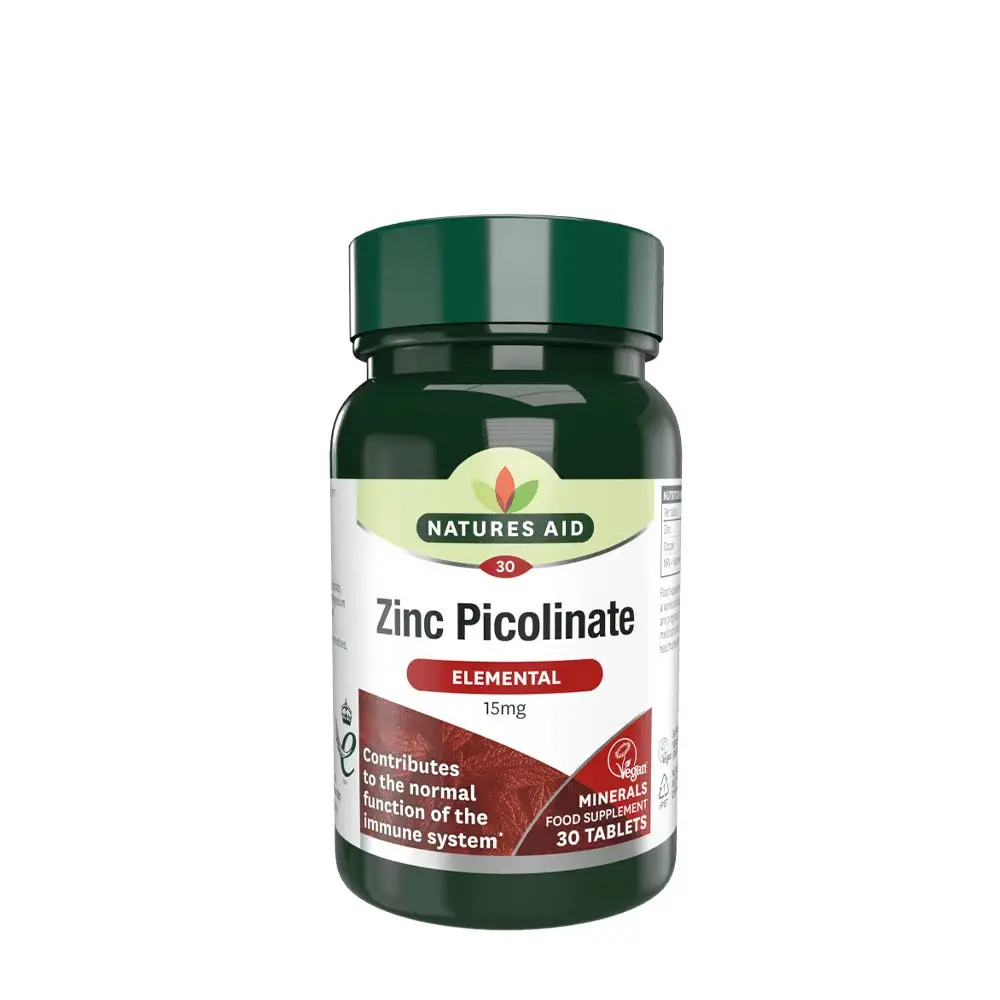 Natures Aid Zinkpicolinat 15 mg (30 tabletter) - Nuvalia