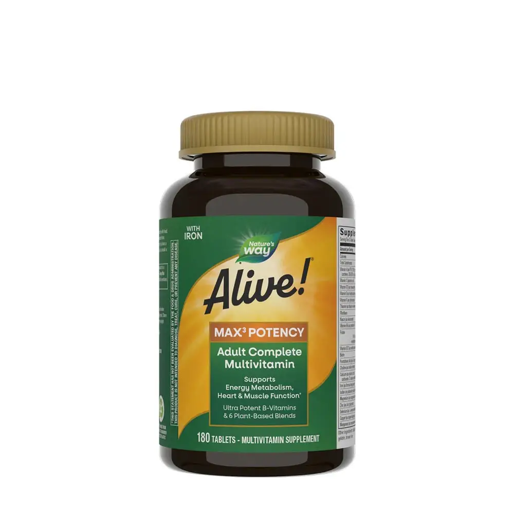 Natures Way Alive!® Max3 Potency Multivitamin (180 tabletter) - Nuvalia
