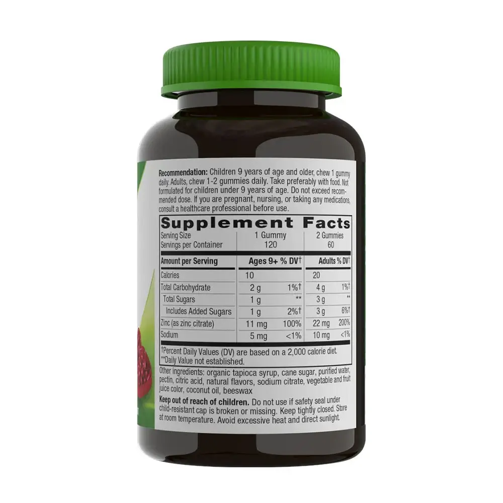 Natures Way Zinc Gummies (120 gummies, Mixed Berry) - Billede 4