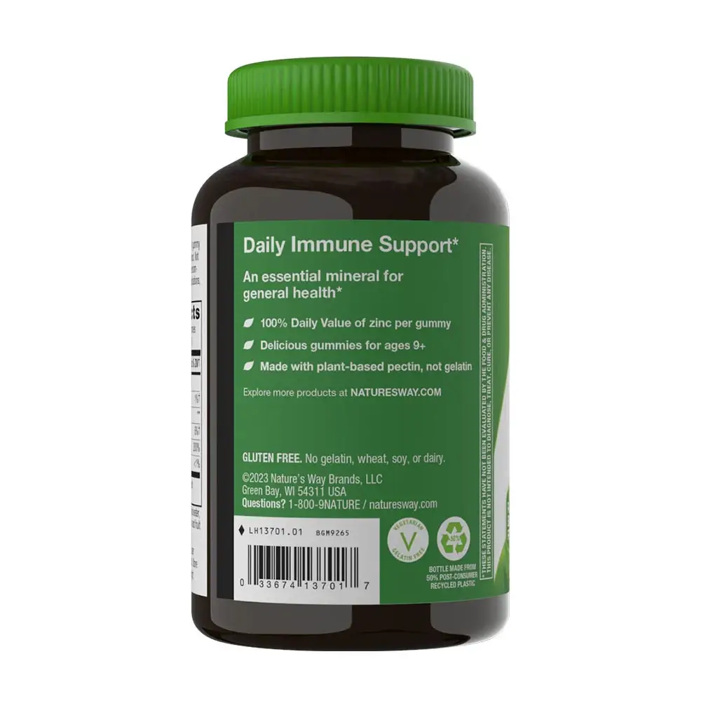 Natures Way Zinc Gummies (120 gummies, Mixed Berry) - Billede 9