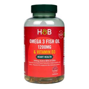 Omega 3 Fish Oil 1200mg & Vitamin D3 - 120 caps - Nuvalia