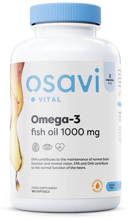 Omega-3-fiskeolie, molekylært destilleret