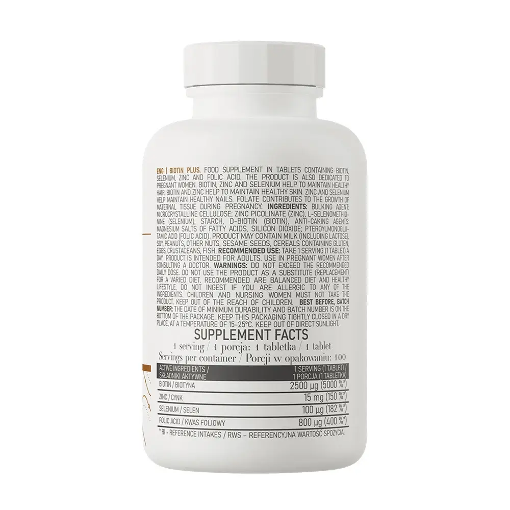 Ostrovit Biotin Plus (100 Tabletter) - Billede 2