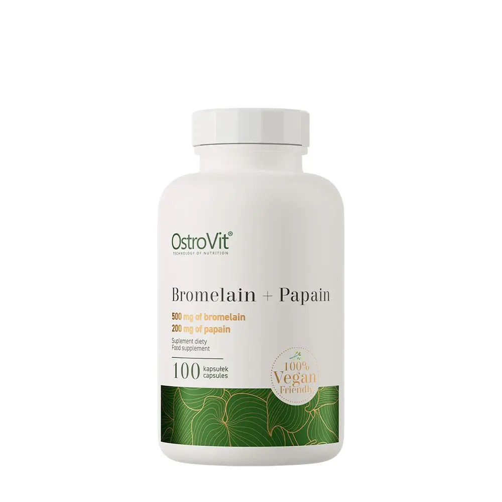 Ostrovit Bromelain + Papain 100% Vege (100 kapsler) - Nuvalia