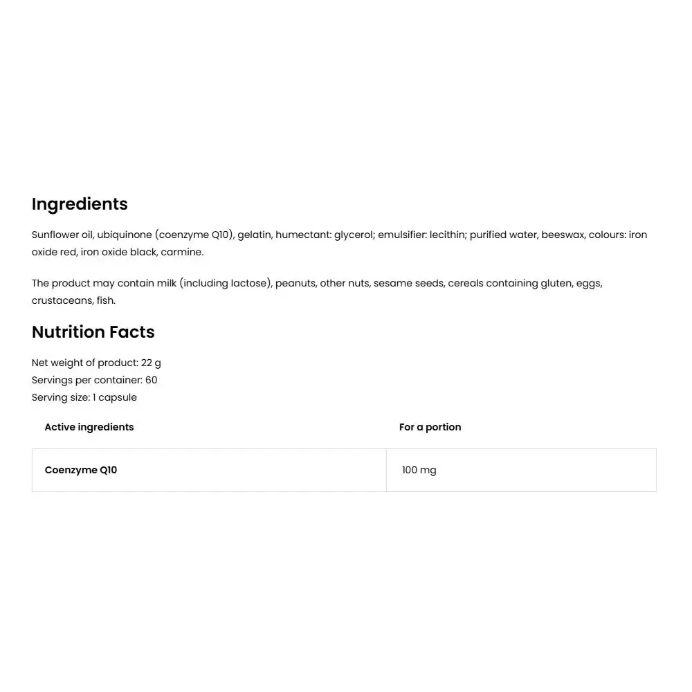 Ostrovit Ubiquinone Q10 100 mg – 60 kapsler - Billede 2