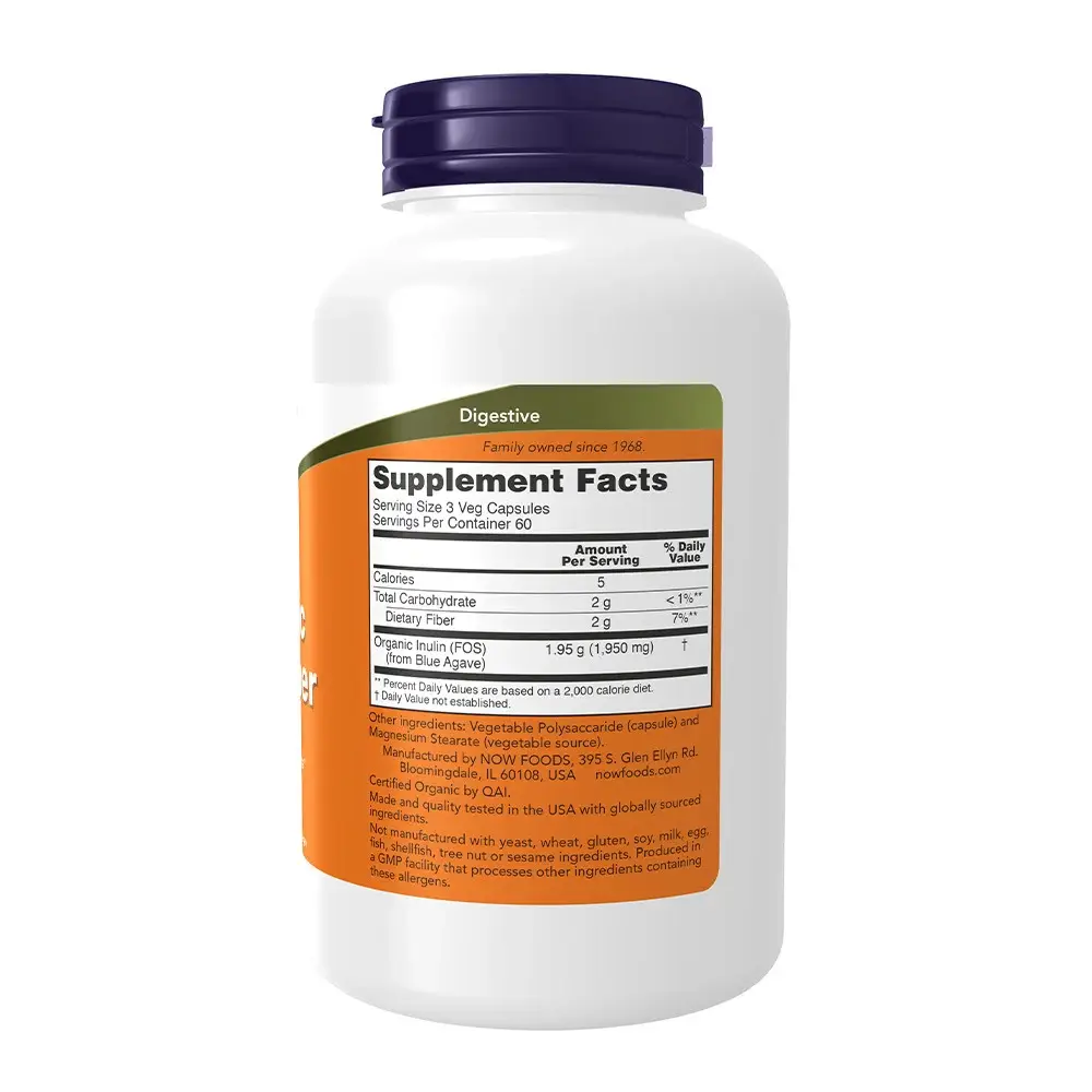 Prebiotic Inulin Fiber – 180 vcaps - Billede 2