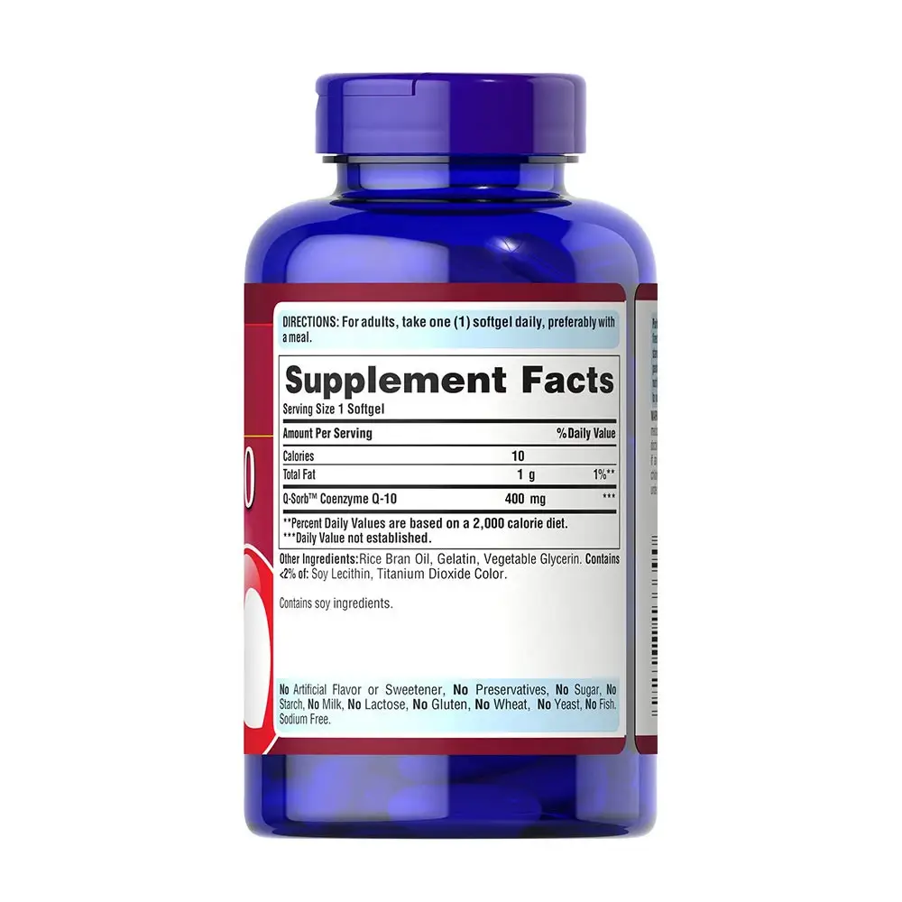 Puritan's Pride Q-Sorb™ CO Q-10 400 mg (120 Softgels) - Billede 6