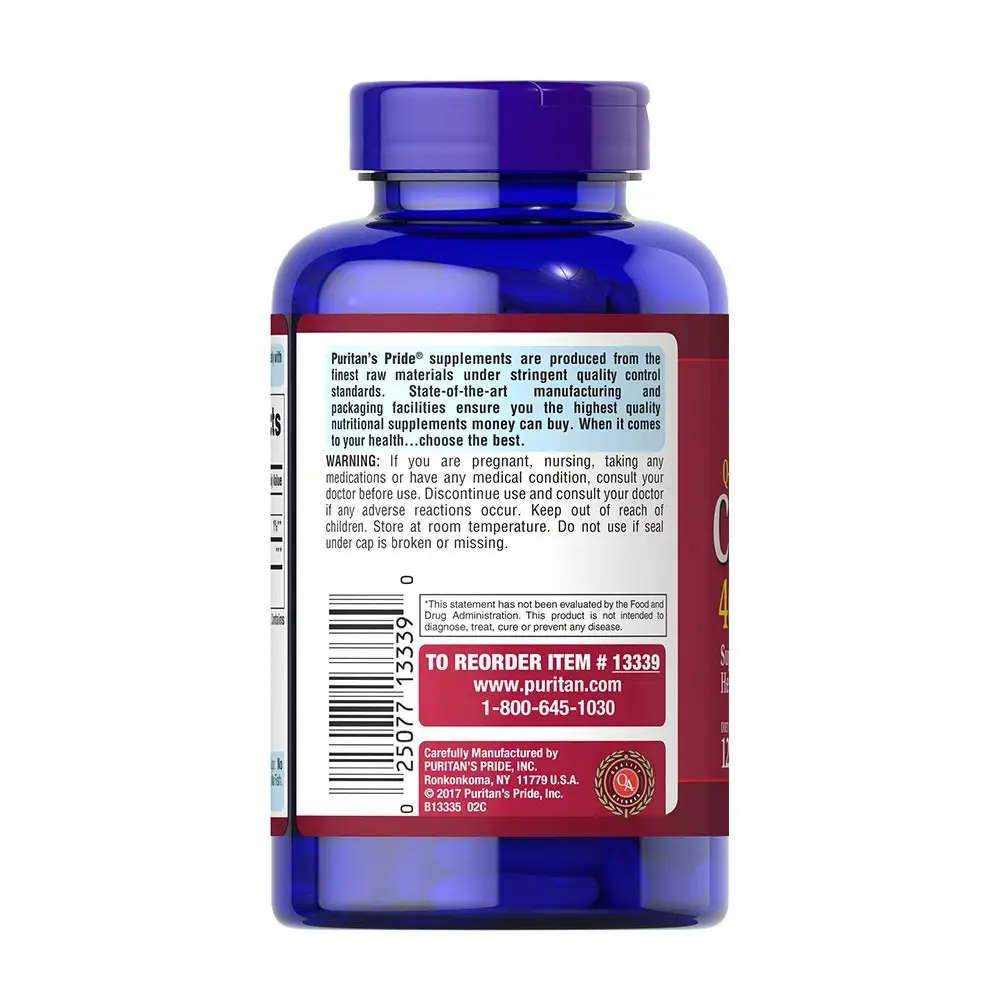 Puritan's Pride Q-Sorb™ CO Q-10 400 mg (120 Softgels) - Billede 7