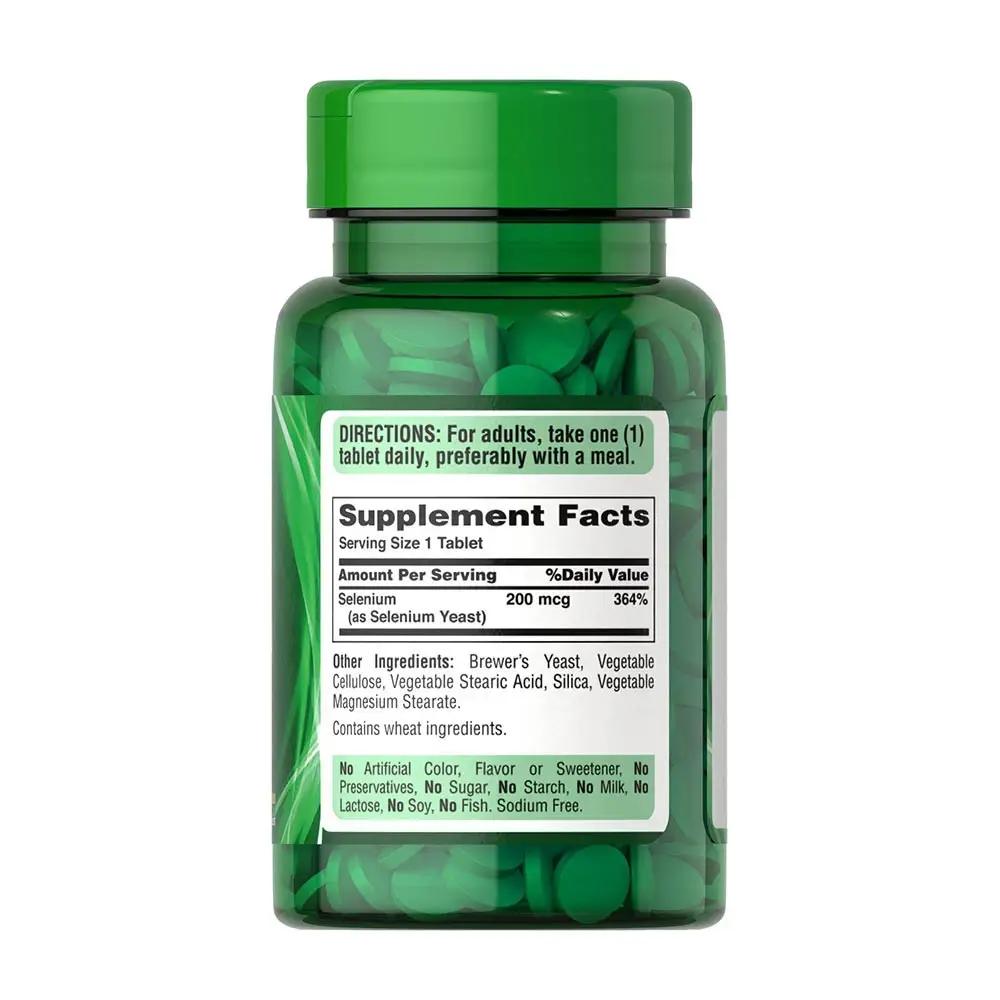 Puritan's Pride Selenium 200 mcg (100 Tabletter) - Billede 4