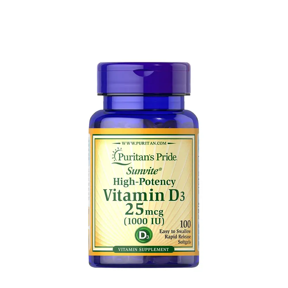 Puritan's Pride D3-vitamin 1000 IE (100 bløde kapsler) - Nuvalia