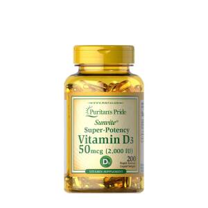 Puritans Pride Vitamin D3 2000 IU (200 Softgels) - Nuvalia