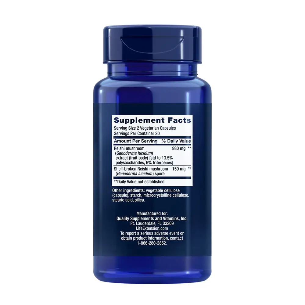 Reishi Extract Mushroom Complex – 60 vcaps - Billede 2