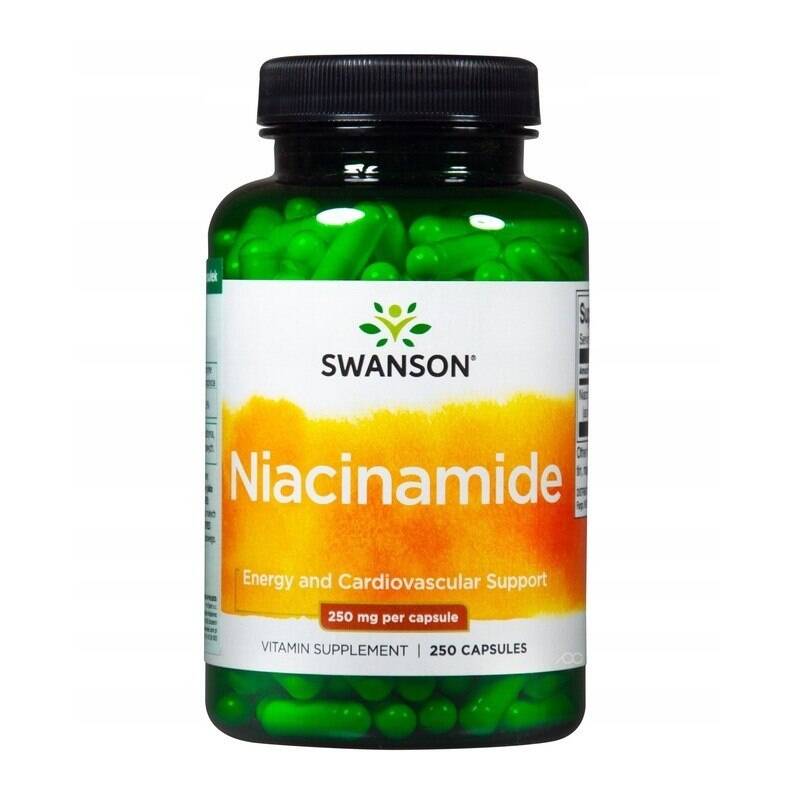 SWANSON Niacyna 250 mg, 250 kapsler – Nuvalia
