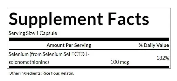 SWANSON Selen SeLECT 100mcg 200kaps - Billede 3