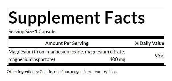 SWANSON Triple Magnesium Complex - 100 kaps - Billede 3