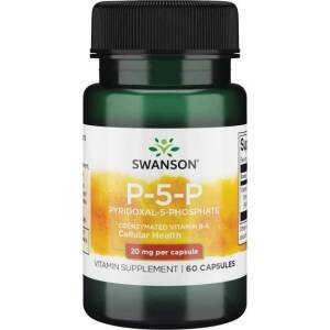 SWANSON Witamina B-6 20mg 60 kaps - Nuvalia