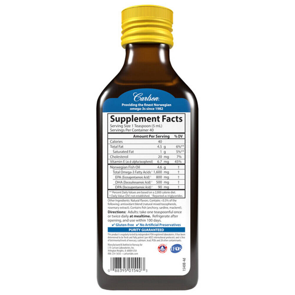 The Very Finest Fish Oil, Natural Lemon – 200 ml - Billede 3