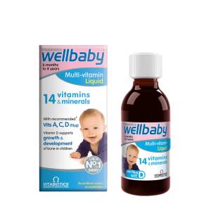 Vitabiotics Wellbaby Multivitamin i flydende form (150 ml) - Nuvalia