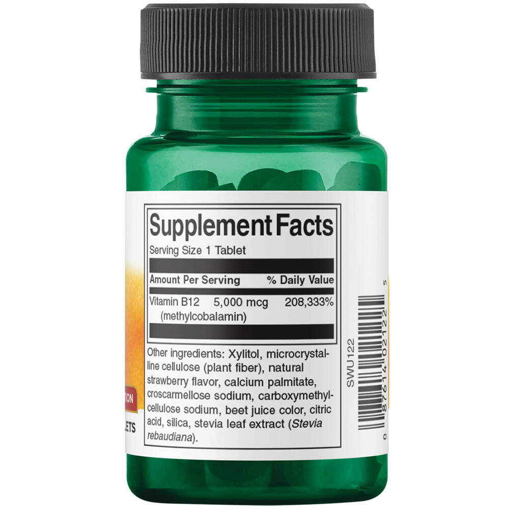 Vitamin B-12 Methylcobalamin, 5000mcg Høj Absorption – 60 tabletter - Billede 3