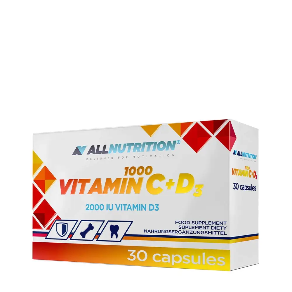 C-vitamin 1000 + D3 – 30 kapsler – Nuvalia