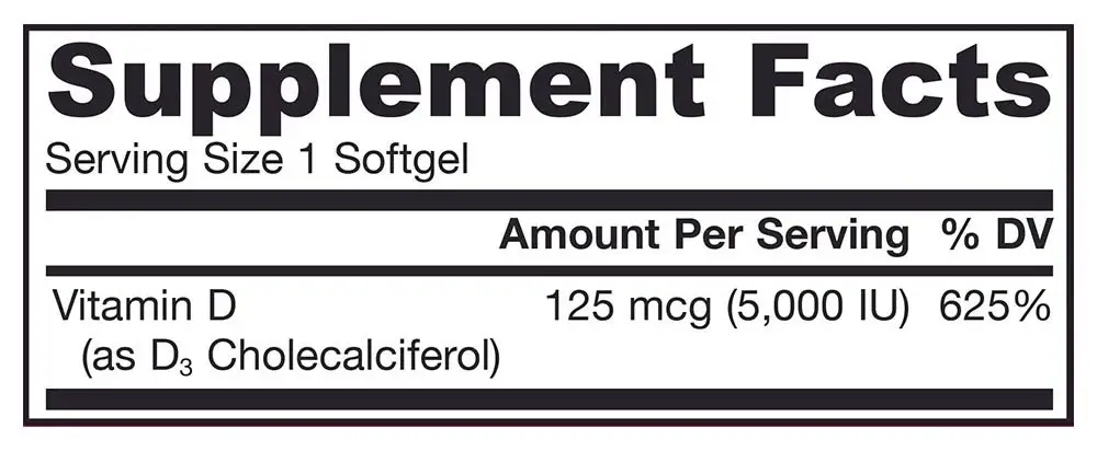 5000 IE – 100 softgels – Nuvalia