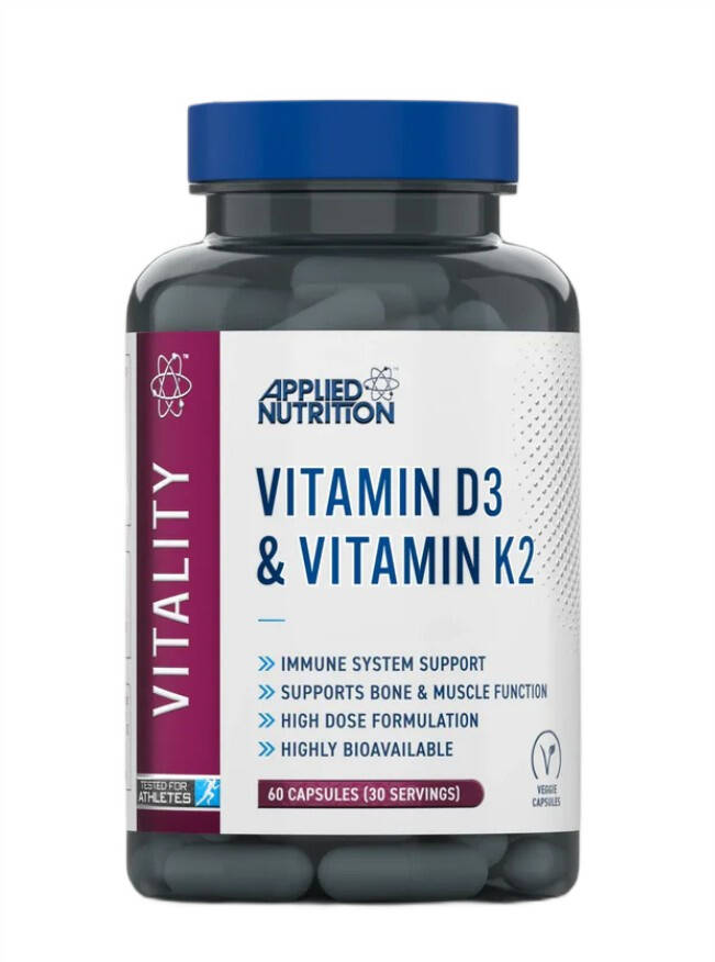 Vitamin D3 & Vitamin K2 - 60 vcaps - Nuvalia