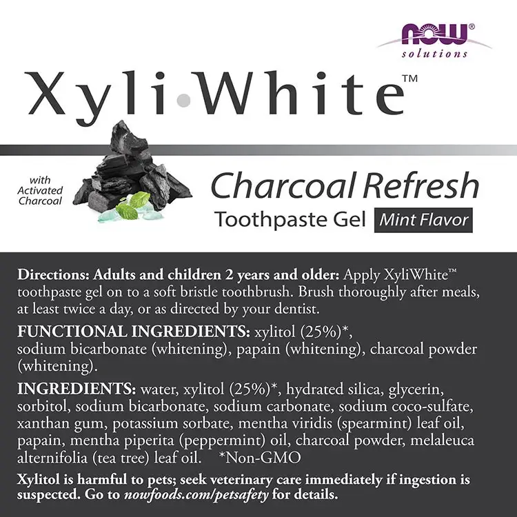 Charcoal Refresh tandpasta-gel – 181 g – Nuvalia
