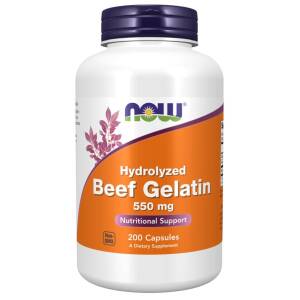 NOW FOODS Beef Gelatin 550 mg (200 caps.) - Nuvalia