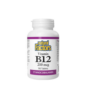 Natural Factors Vitamin B12 250 mcg (90 Tablets) - Nuvalia